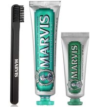 Marvis Klasik Extra Nane 3'lü 85 ml + 25 ml Diş Macunu + Marvis Orta Sert Diş Fırçası