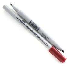 Marvy 028 English Red Fırça Uçlu Marker Kalem