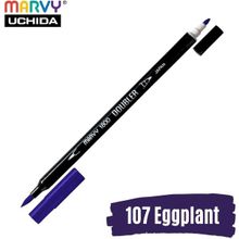 Marvy 1800-107 Brush Pen Çift Uçlu Eggplant Fırça Kalem