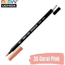 Marvy 1800-35 Brush Pen Çift Uçlu Coral Pink Fırça Kalem