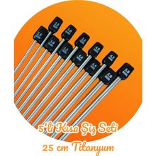 Masal Örgü Evi Sultan/yabalı 6'lı Kısa Titanyum Örgü Şişi Seti 25 Cm 2,5-3-3,5-4-4,5 Ve 5 Numara