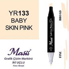 Masis 133 Bebek Ten Pembesi Çift Uçlu Marker Grafik Çizim Kalemi