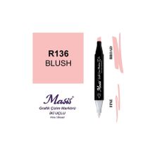 Masis 136 Allık Pembe Çift Uçlu Marker Grafik Çizim Kalemi