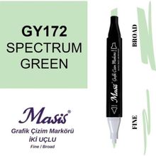 Masis 172 Su Yeşili Çift Uçlu Marker Grafik Çizim Kalemi