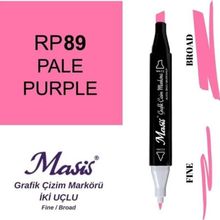 Masis 89 Açık Mor Çift Uçlu Marker Grafik Çizim Kalemi