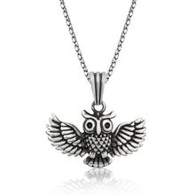 Massal Design 925 Ayar Baykuş Erkek Gümüş Kolye