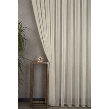 Massarelli Bej 1-2 Seyrek Pile Çizgili Tül
