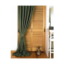 Massarelli Keten Yeşil 1-2.5 Orta Sık Pile 90x260 cm Fon Perde