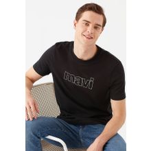 Mavi 065781-900 Siyah Logo Baskılı Erkek T-shirt