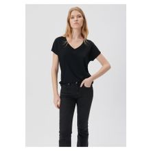 Mavi 167714-900 V Yaka Siyah Basic Kadın T-shirt