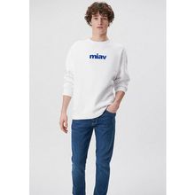 Mavi M0610925-620 Bisiklet Yaka Beyaz Erkek Sweatshirt
