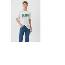 Mavi M0611711-620 Beyaz Loose Mavi Logo Erkek T-shirt