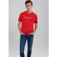Mavi M067115-70471 Kırmızı Regular İstanbul Baskılı Erkek T-Shirt