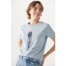 Mavi M1610222-70816 Bisiklet Yaka Normal Kalıp Kadın T-Shirt