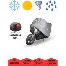 MaxDurable Kymco Dink R 150 Arka Çantalı Motor Brandası Su Geçirmez Motosiklet Örtüsü