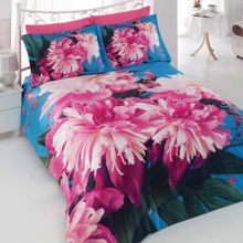 Maxstyle 3D Saten Şakayik 200x220 cm Renkli Çift Kişilik Nevresim Takimi