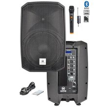 Maxword Maxi-12A-MİC 12 1200 W Taşınabilir Aktif Kabin Hoparlör ve Bluetooth USB Kablosuz Mikrofon