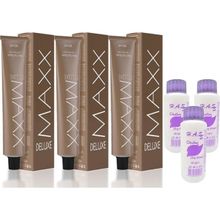 Maxx Deluxe 5.1 Küllü Açık Kahve 3x60 ml Tüp Saç Boyası + 3 Adet Oksidan