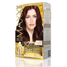 Maxx Deluxe Gold Kestsane Kızılı 4.6 24K Altın Parçacıklı 2x50 ml Saç Boyası