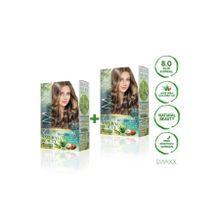 Maxx Deluxe Natural Beauty Amonyaksız 8.0 Açık Kumral x2 Saç Boyası Seti