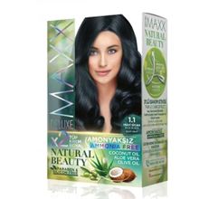 Maxx Deluxe Natural Beauty Amonyaksız Saç Boyası 1.1 Mavi Siyah Saç Boyası