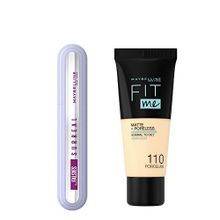 Maybelline Falsies Surreal Maskara + Fit Me Matte+ Poreless 110 Porcelain Fondöten
