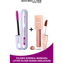 Maybelline Falsies Surreal Maskara + Lifter Gloss 009 Topaz Dudak Parlatıcısı