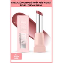 Maybelline New York 07 Berry Haze Lifter Glaze Shea Yağı ve Hyalüronik Asit İçeren Renkli Dudak Balmı