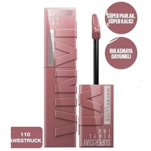 Maybelline New York 110 Super Stay Vinyl Ink Uzun Süre Kalıcı Likit Parlak Ruj