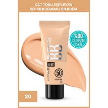 Maybelline New York Fit Me 20 Nude Cilt Bakımı Etkili Nemlendirici SPF50 BB Krem