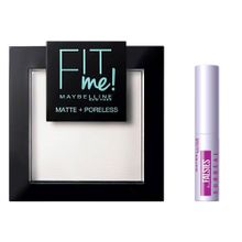 Maybelline New York Fit Me Matte Poreless Pudra 90 Translucent Transparan Mini Falsies Surreal Maskara 4.7 ml Makyaj Seti