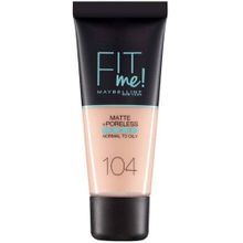 Maybelline New York Fit Me Matte+Poreless Fondöten 104 Soft Ivory Mat Fondöten