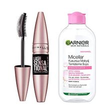 Maybelline New York Garnier Skin Naturals Çift Fazlı Micellar Kusursuz Makyaj Temizleme Suyu 400 ml Lash Sensational Yelpaze Etkili Intense Black Maskara