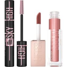 Maybelline New York Lash Sensational Sky High Cosmic Black Maskara Lifter Gloss Nemlendirici Dudak Parlatıcısı 003 Moon Makyaj Seti