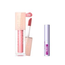 Maybelline New York Lifter Gloss Nemlendirici Dudak Parlatıcısı 004 Silk Mini Falsies Surreal Maskara 4.7 ml Makyaj Seti