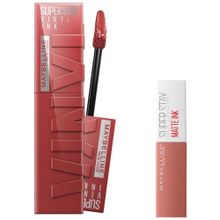 Maybelline New York Super Stay Vinyl Ink Uzun Süre Kalıcı Likit Parlak Ruj 35 Cheeky Mini Super Stay Matte Ink Likit Mat Ruj 65 Seductress Makyaj Seti