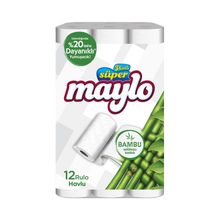 Maylo 12'li Süper 3 Katlı Bambu Kağıt Havlu