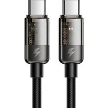 Mcdodo CA-2840 1.2 mt 100W Siyah Type-C to Type-C LED Işıklı Power Off Hızlı Data Şarj Kablosu