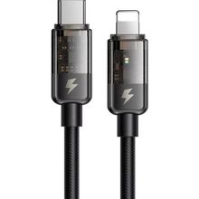 Mcdodo CA-3160 Siyah 36W 1.2 mt Type-C to Lightning Led Göstergeli Şarj ve Data Kablosu