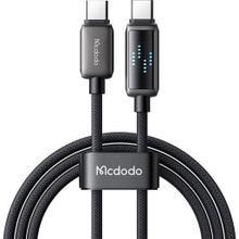 Mcdodo CA-4250 Siyah 1.2 mt 100W Type-C to Type-C Göstergeli Hızlı Şarj ve Data Kablosu