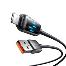 Mcdodo CA-5250 Siyah USB to Lightning 1.2 mt Göstergeli Hızlı Şarj ve Data Kablosu
