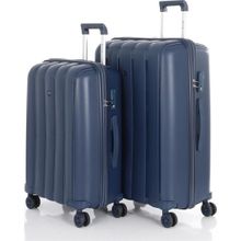Mcs V305 Lacivert Büyük-Orta 2'li Polipropilen Valiz Seti