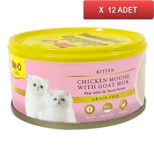 Me-O 12x80 gr Delite Tavuk ve Keçi Sütü Tahılsız Yavru Kedi Konservesi