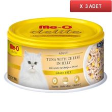 Me-O 3x80 gr Çoklu Paket Ton Balık ve Peynirli Tahılsız Kedi Maması