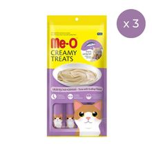 Me-o 4x15 g 3'lü Paket Creamy Treats Ton Balığı Deniz Taraklı Krem Kedi Ödül Maması