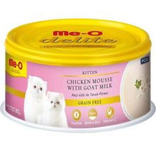 Me-O 80 gr Delite Kitten Tavuk Püresi ve Keçi Sütlü Tahılsız Yavru Kedi Konservesi