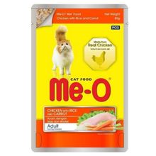 Me-O 80 gr Tavuk Pirinç ve Havuçlu Pouch Kedi Konservesi
