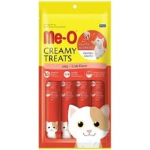 Me-O Creamy Yengeç ve Ton Balığı Lezzetli 4x15 gr Kedi Ödülü