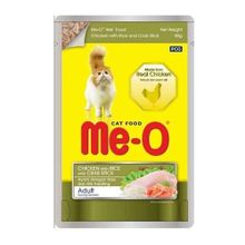 Me-O Pouch Tavuklu Pirinçli ve Yengeçli 80 gr Kedi Yaş Maması