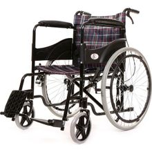 Medikalcim Katlanabilir Refagatçi Frenli Manuel Tekerlekli Sandalye1.kalite - Siyah - 100 cm